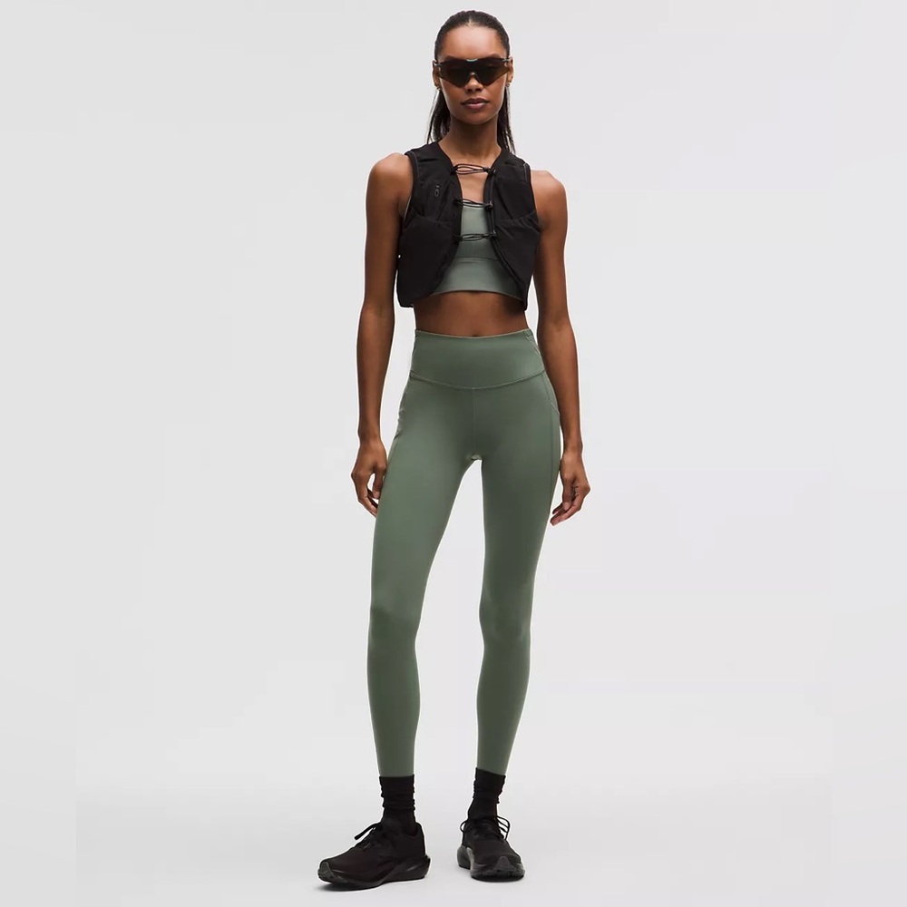 085• Lululemon fast and Free High Rise Tight 25” Pockets•Willow Leaf
